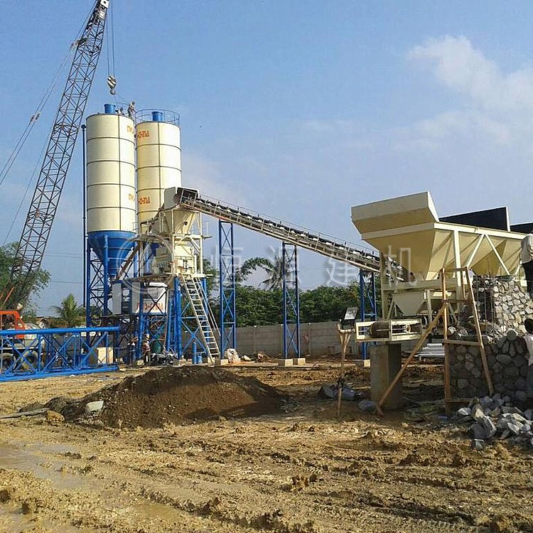 HZS90混凝土攪拌站產量如何?功率大嗎?