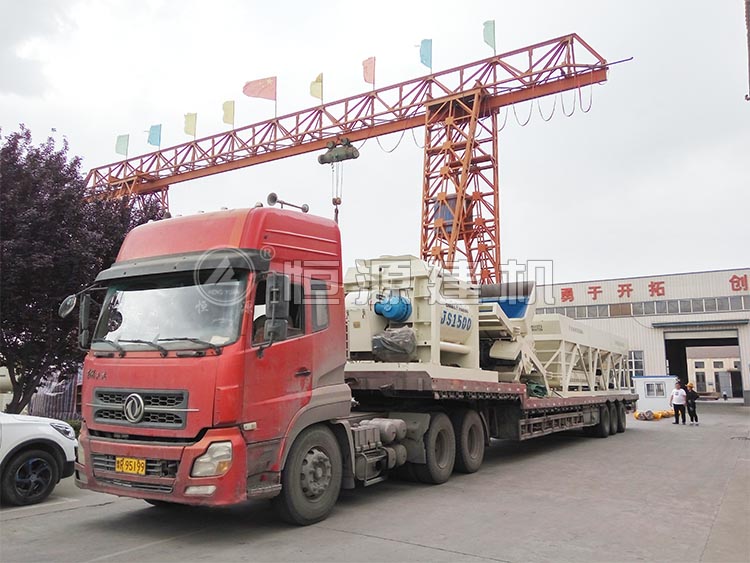 HZS75混凝土攪拌站開(kāi)始裝車發(fā)貨,發(fā)往平頂山